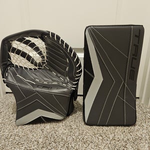 True Catalyst PX3 Senior Goalie Glove (590 - pro palm) and Blocker (595) - NEW