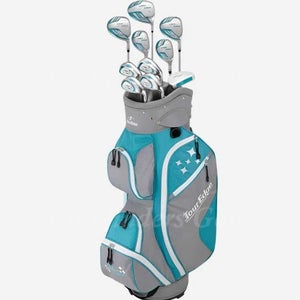 NEW LH Lady Tour Edge Lady Edge 2020 Turquoise Half-Set w/ Stand Bag & HC