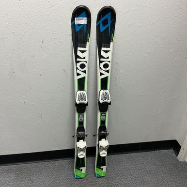 Used Volkl RTM Boys DH Ski/Binding White And Black 110 cm 11855-S000196324