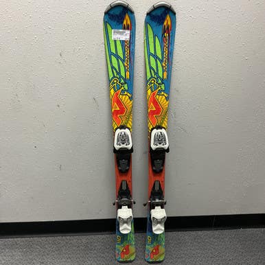 Used Nordica FIREARROW TEAM Boys DH Ski/Binding Orange And Gold 110 cm 11855-S000196458
