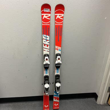 Used Rossignol HERO FIS GS PRO Boys DH Ski/Binding Red 135 cm 11855-S000196430