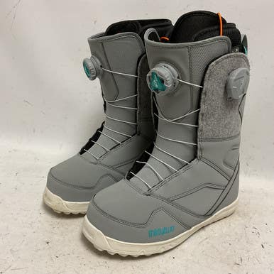 Used ThirtyTwo WS STW DOUBLE BOA Womens Snowboard Boots Grey Senior 7.5 11855-S000196397