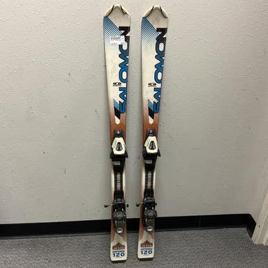 Used Salomon ENDURO JR800 Boys DH Ski/Binding White 120 cm 11855-S000196393