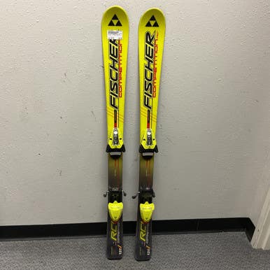Used Fischer COMPETITION RC Boys DH Ski/Binding Yellow 120 cm 11855-S000196394
