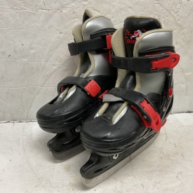 Used COUGAR ADJ ICE SKATES Boys Softboot Skate Black And Red Adjustable 11855-S000196353