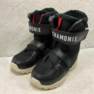 Used CHAMONIX STRAP SB BOOTS Boys Snowboard Boots Black And Red Junior 03 11855-S000196351