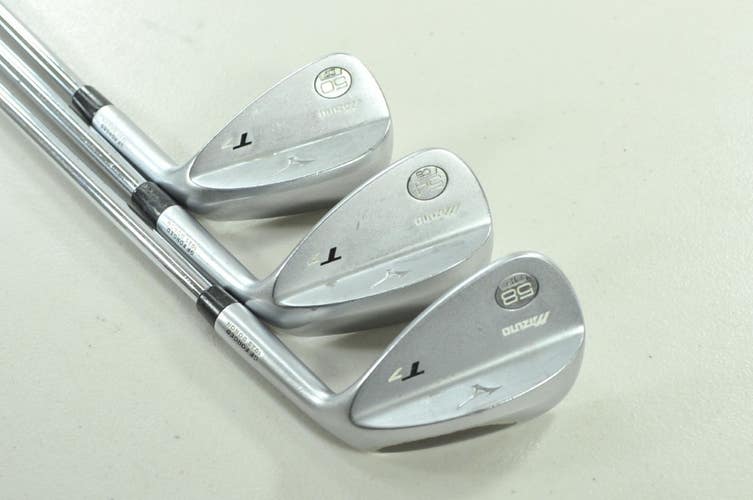 Mizuno T7 White Satin 50*, 54*, 58* Wedge Set Stiff Flex Right DG Steel # 207859