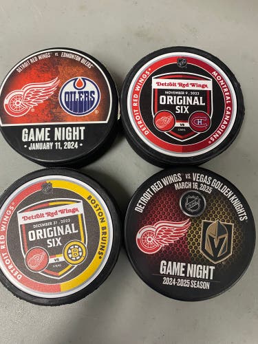 Detroit Red Wings warmup puck