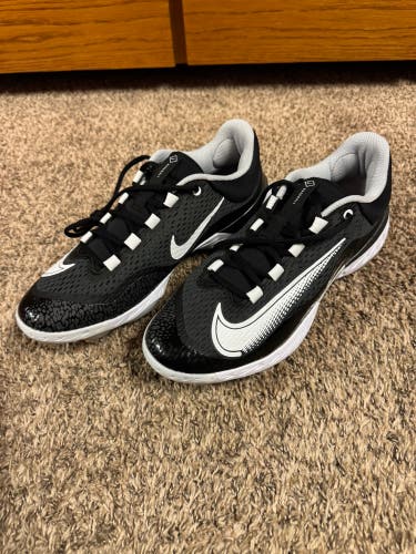 Black Men's Size M 11.0 (W 12.0) Adult Nike Nike alpha huarache elite 4 Low Top Metal (New)