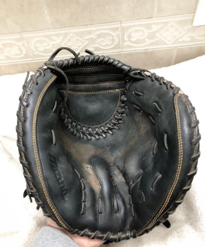 Mizuno GXS-50PF2 Softball Catcher's Mitt 34" Black - Fully Broken In & Ready!