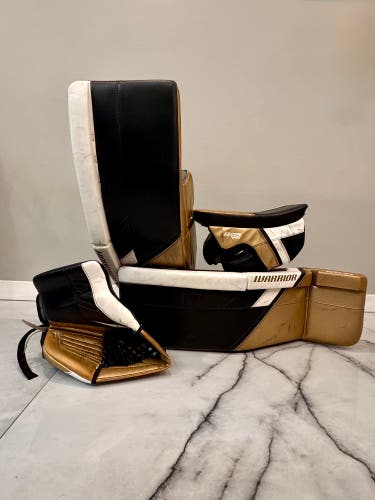 34" Warrior G5 Pro Black Gold White Custom Goalie Set