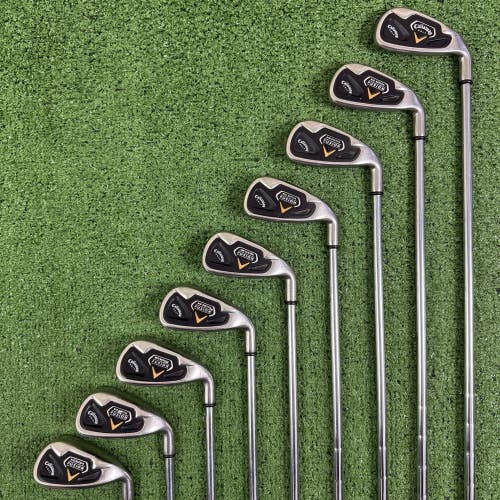 Callaway Big Bertha Fusion Iron Set 3-PW AW Uniflex NEEDS GRIPS -1/2 Short