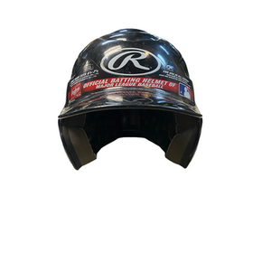 Used Rawlings BLACK HELMET Batting Helmet No Mask Black MD 11706-S000369006