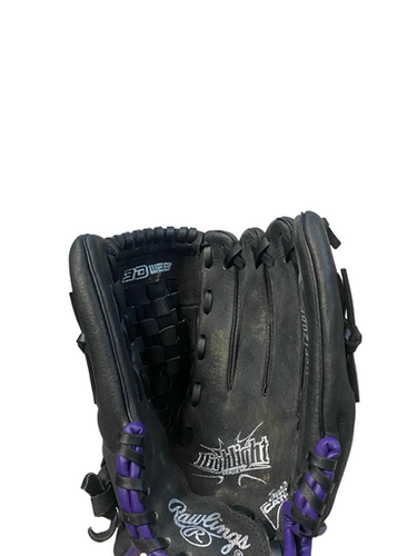 Used Rawlings HIGH LIGHT SERIES BB/SB Glove RH Throw Black 12" 11706-S000369002