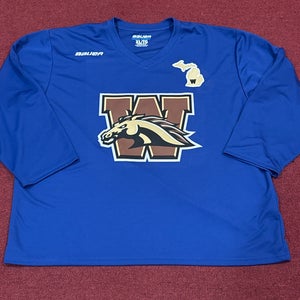 Western Michigan Blue XL Bauer Practcie Jersey (New)