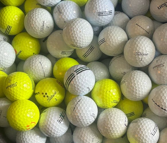 36 titleist AVX golf balls ~ 5a/MINT great condition bulk mixed colors