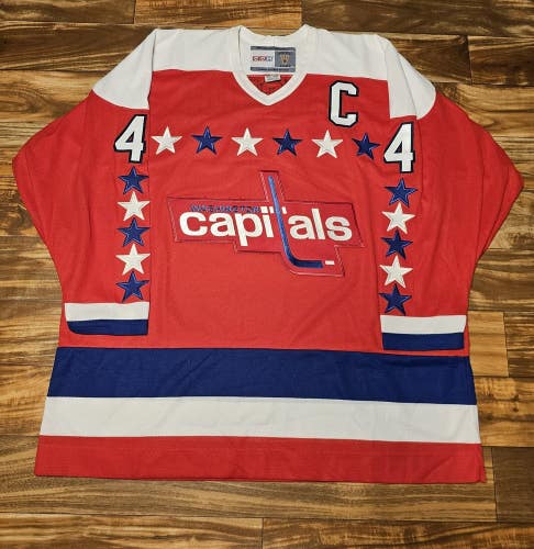 Vintage Hockey CCM Kevin Hatcher Washington Capitals NHL Jersey Jumbo Sz 2XL/3XL