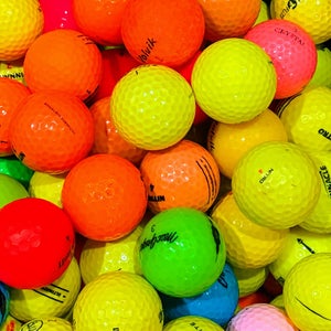 100 colorful golf balls ~ used ~ bulk ~ mixed lot~ color