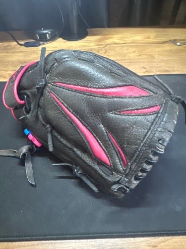 MIZUNO GPP 1155F1 11.5" Full Grain Leather Black & Pink Soft fast