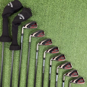 Callaway Razr X HL Hybrid Iron Set 3H 4H 5-PW AW SW Regular Flex Left Handed