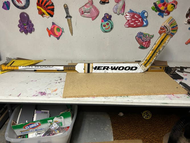 Intermediate Sher-Wood T80 Regular Goalie Stick 22.5" Paddle (Used)