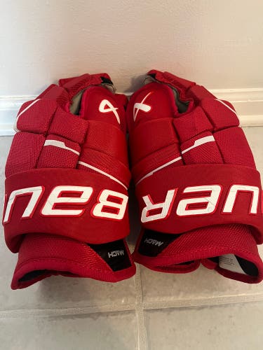 Bauer Supreme Mach Gloves 2025 (New) Senior 14” Red