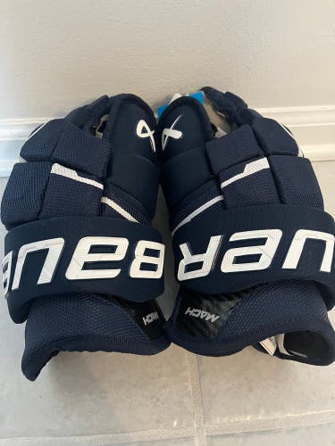 Bauer Supreme Mach Gloves 2025 (New) Junior 12” Navy