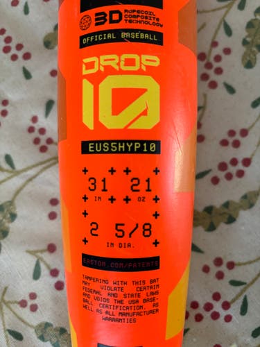 Easton Hype Fire Composite USABat Certified Bat (-10) 21 oz 31"