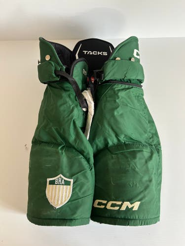 Used Senior Medium CCM 85C Pro Stock Hockey Pants - Green