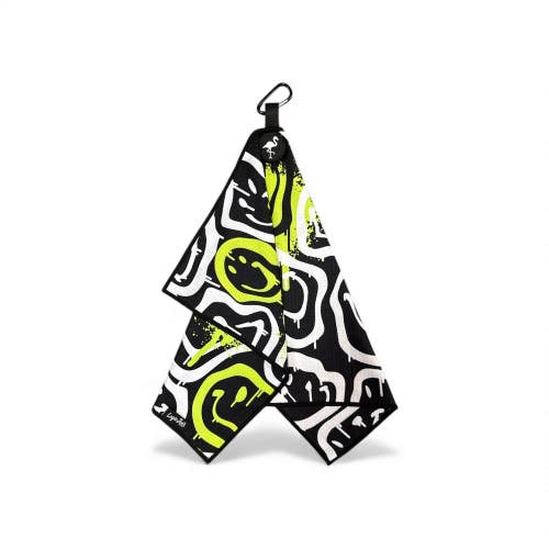 Logie Joes Drippy Smile Golf Towel | Premium Double-Sided Microfiber