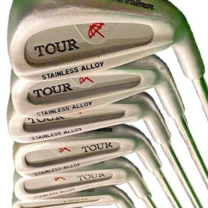 Arnold Palmer Golf Tour Stainless Alloy 3-9 Iron Set Stiff Steel 5i 37.5" RH