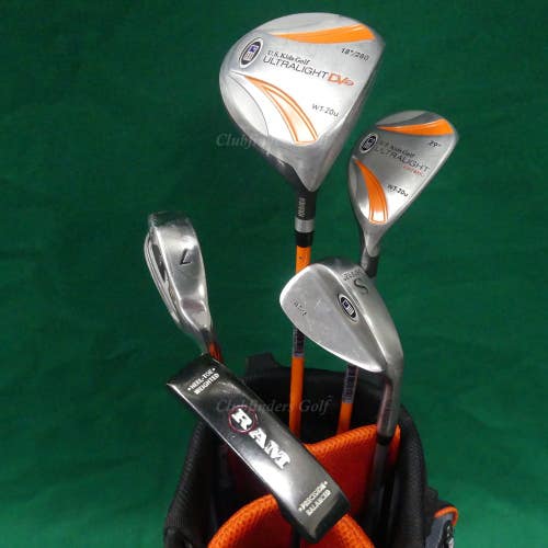 JUNIOR US Kids Ultralight WT-20u 5-Piece Complete Golf Club Set w/ Stand Bag