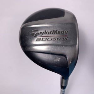 TaylorMade 200 Steel 3 Fairway Wood 15* Lite S-90 Stiff Graphite Mens RH
