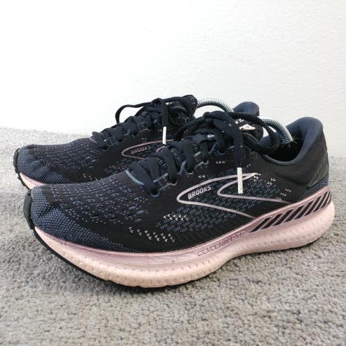 Brooks Glycerin GTS 19 Womens Size 9.5 Running Shoes Black Pink Trainers Low Top