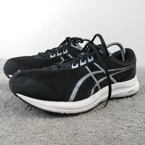 Asics Gel Contend 8 Mens Size 9 EXTRA WIDE Running Shoes Black White Low Top