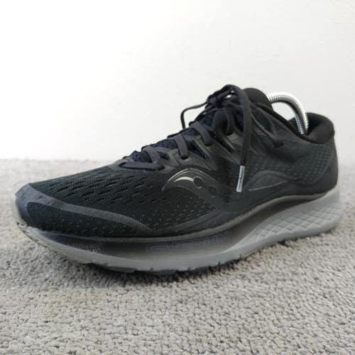 Saucony Ride ISO 2 Mens Size 8.5 Running Shoes Low Top Black Gray Sneakers
