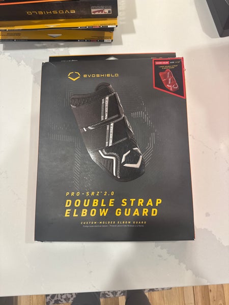 (D1 Issued)Red Large PRO-SRZ 2.0 Double Strap EvoShield Elbow Guard (New)