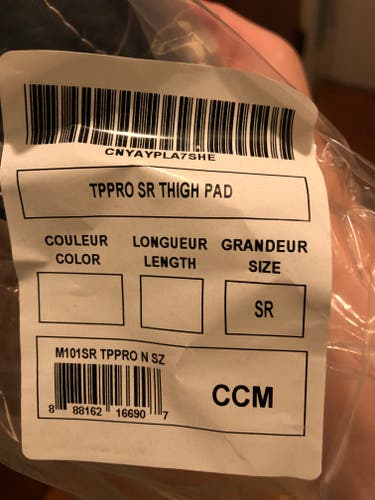 CCM (New) Legal Thigh Protector : Black : Mint.  $80 New! *No Box