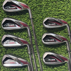 Right Handed Callaway RAZR Edge Irons Set 5-PW-SW Uniflex Steel Shafts
