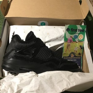 Michael Jordan 4 IV G Size 9 Black/Cement Grey Golf Shoes With Spikes