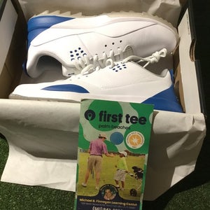 Michael Jordan ADG 3 Size 7 White/Blue Golf Shoes With Spikes