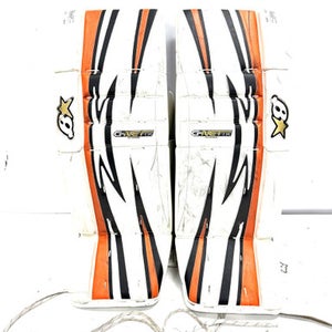 Used Brians GENETIK 5.0 Goalie Leg Pads Senior White 34" 11860-S000302187