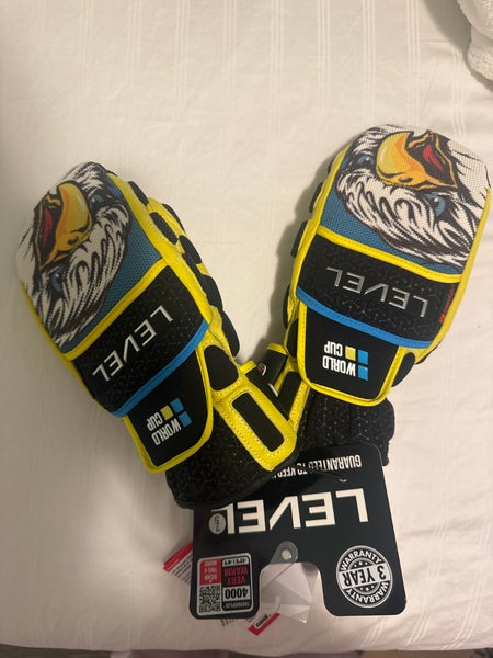 Yellow Small / Medium Adult Unisex Level Gloves (New)