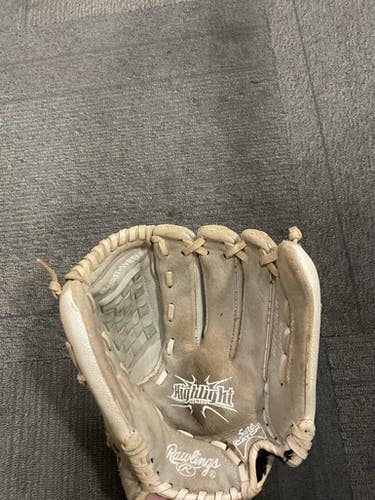 Used Rawlings HIGHLIGHT SERIES BB/SB Glove RH Throw Grey 12" 11614-S000227206