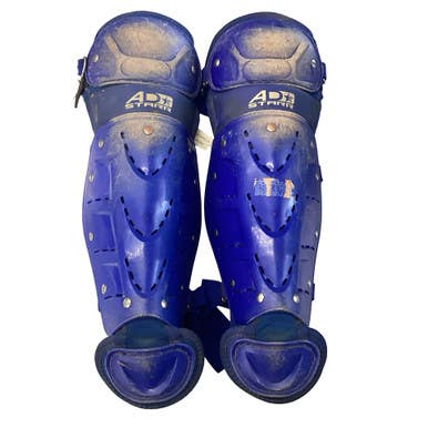 Used AD STARR SHINGUARDS Catchers Leg Guards Royal Blue Youth 11760-S000085450