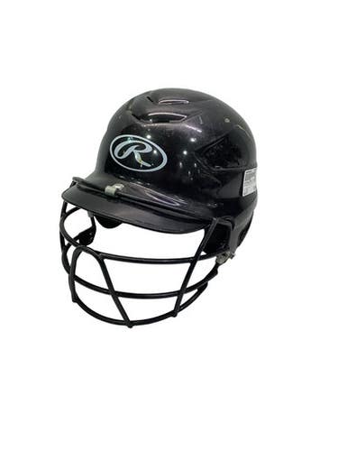 Used Rawlings SMALL BLACK BATTING HELMET Batting Helmet No Mask Black S/M 11347-S000261024