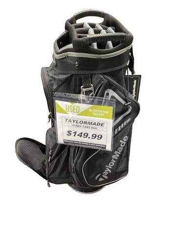 Used Taylormade 14 WAY CART BAG Mens Cart Bag Black 11347-S000261122