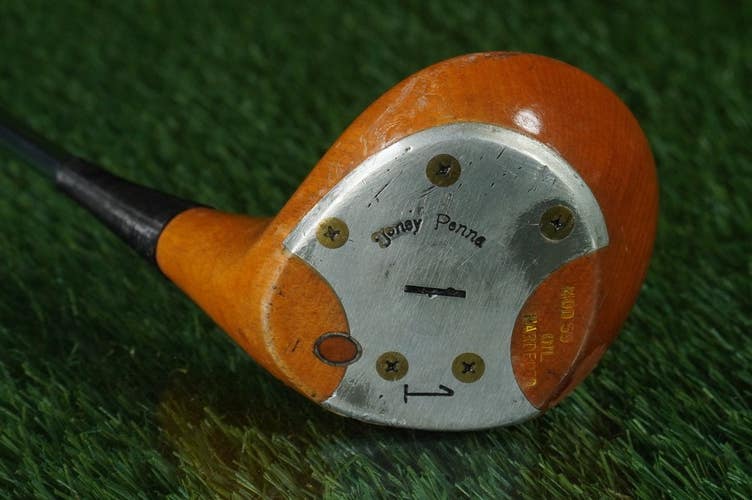 VINTAGE TONEY PENNA MODEL 59 PERSIMMON WOOD DRIVER TRUE TEMPER STIFF RH ~ LOOK!!
