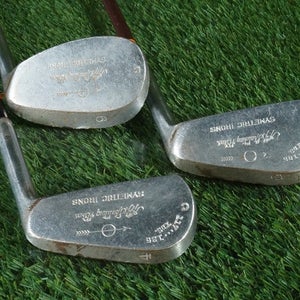 VINTAGE A.G. SPALDING & BROS. SYMETRIC IRONS SET 4,6,9 PYRATONE SHAFTS RH