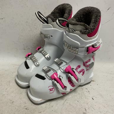 Used Rossignol FUN GIRL Girls DH Ski Boot Pink And White 195 MP - Y13 11855-S000196506